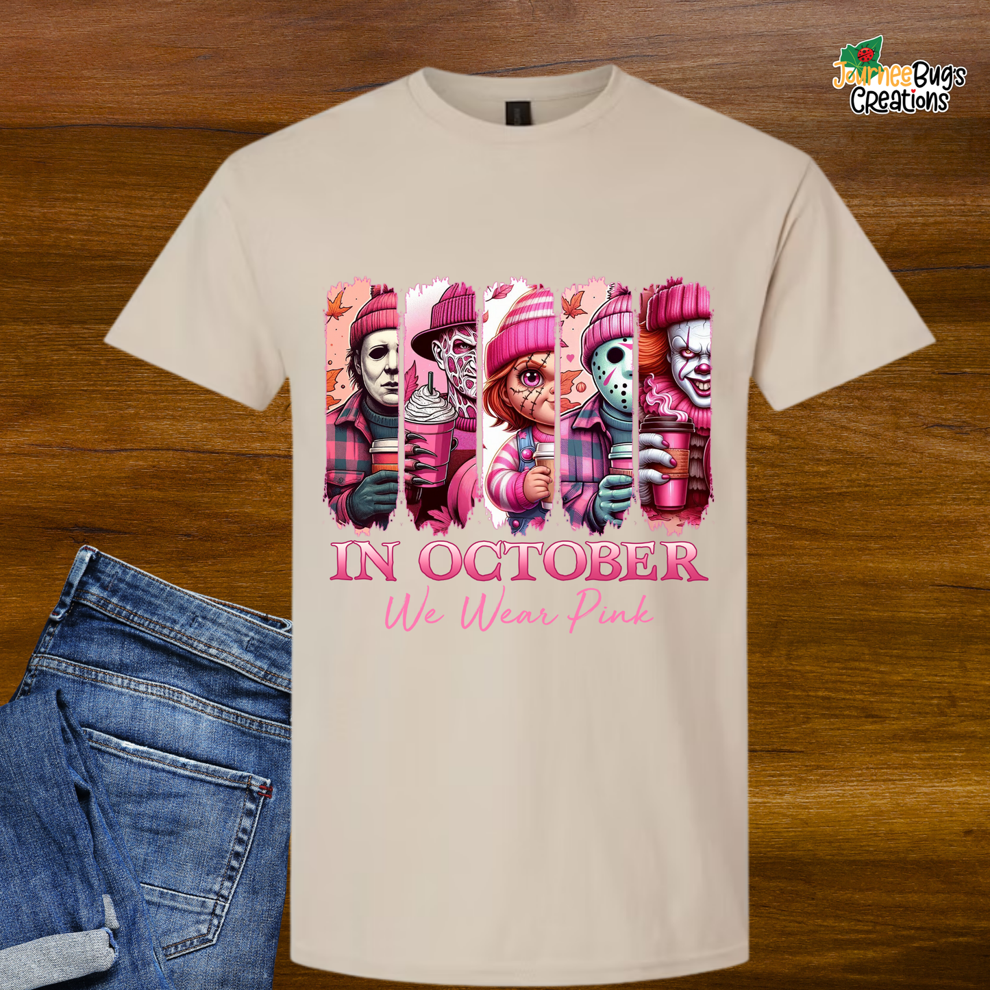 🎀 In October We Wear Pink Horror Tee 🎀