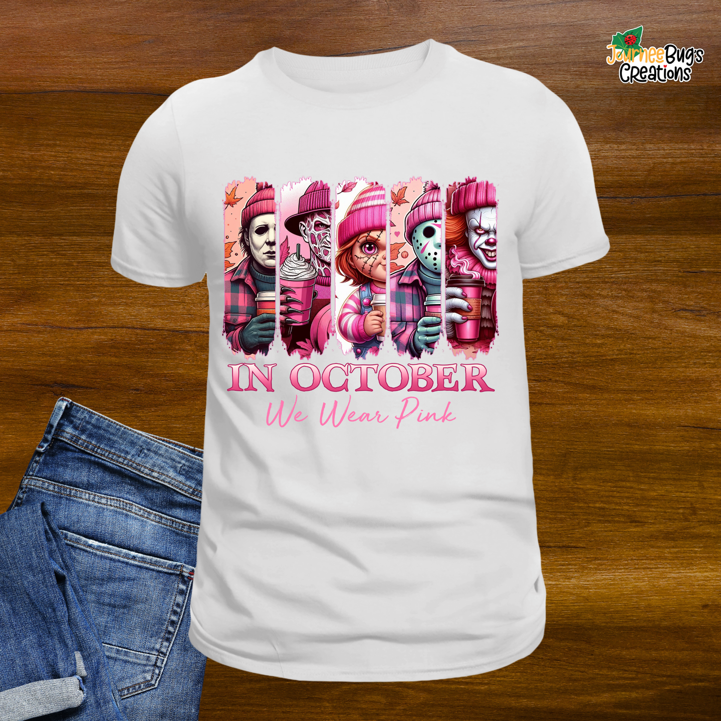 🎀 In October We Wear Pink Horror Tee 🎀