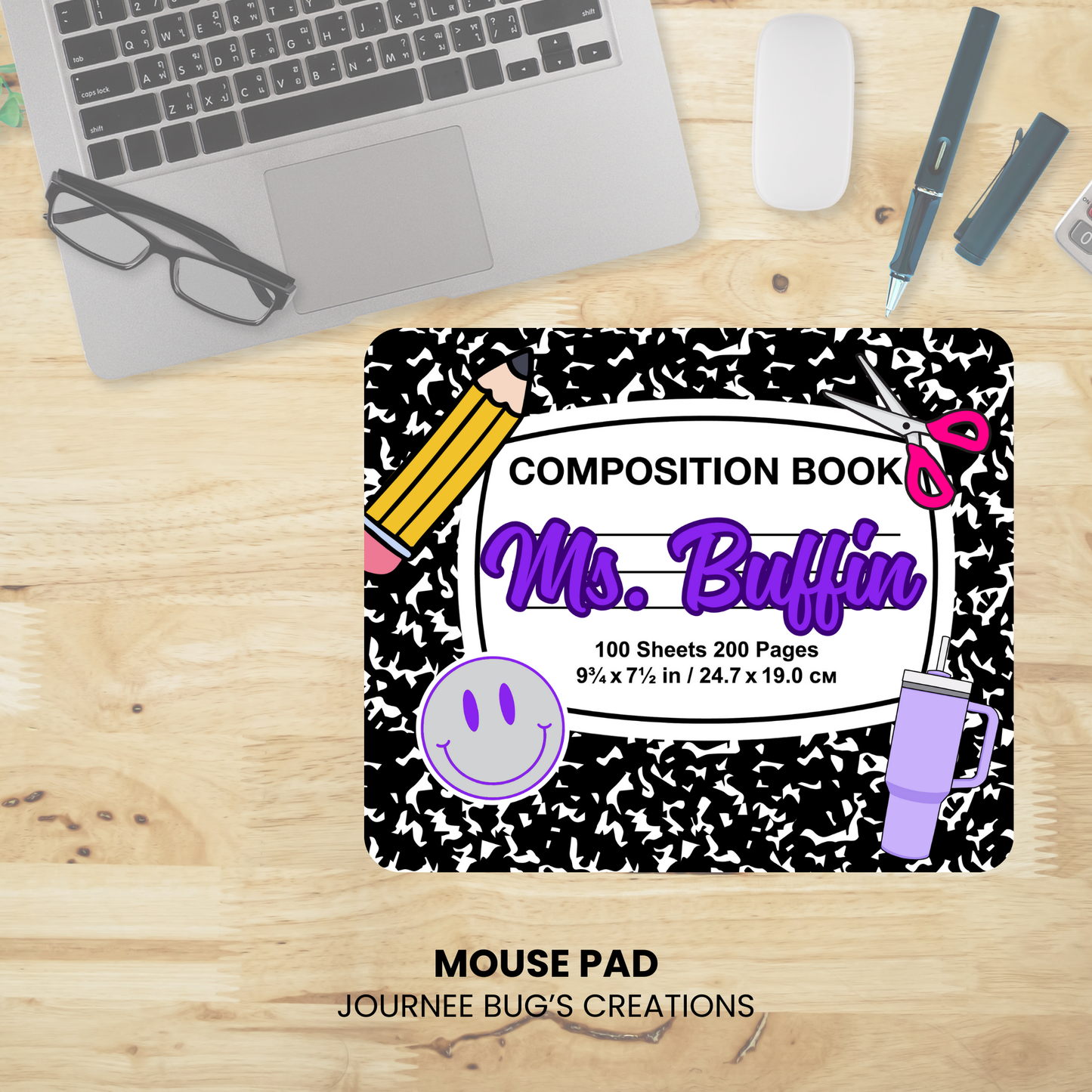 Custom Composition Mouse Pad – Teacher Edition