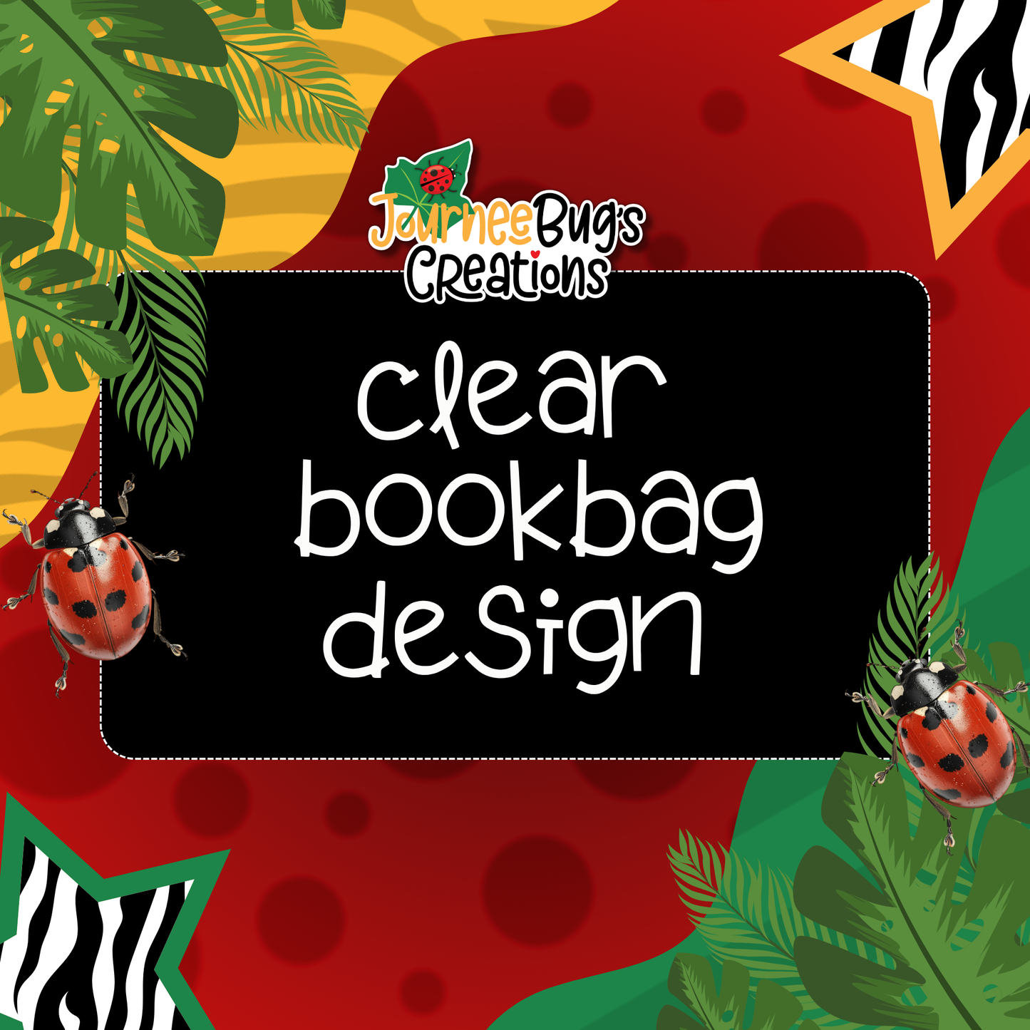 Custom Clear Bookbag - Design