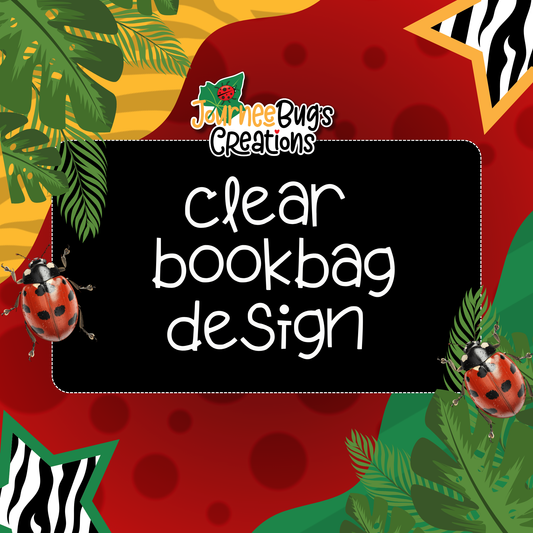 Custom Clear Bookbag - Design