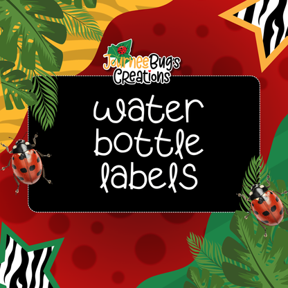 Water Bottle Labels